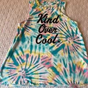 Abercrombie kids tie-dye sleeveless swing tank, “Kind Over Cool” GirlSize 11/12